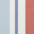 Schumacher Lolland Linen Stripe Sky & Coral Fabric
