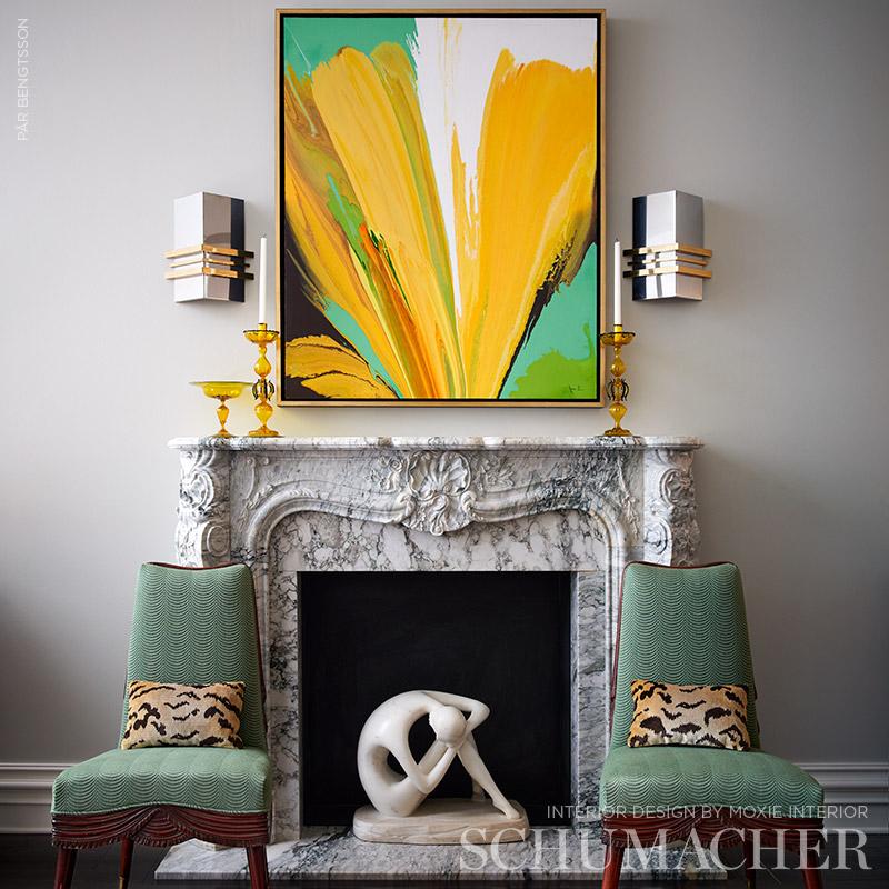 Schumacher Hurdles Performance Verdant Green Fabric