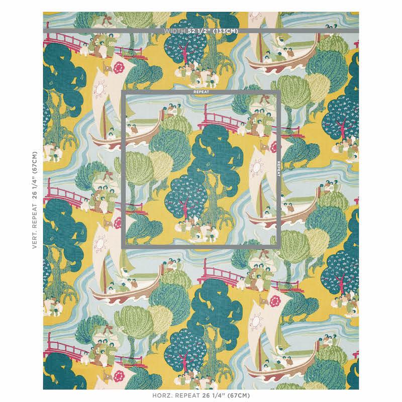 Schumacher Pearl River Yellow Fabric