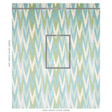 Schumacher Kashgar Velvet Ikat Mineral & Leaf Fabric