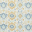 Schumacher Elizia Ikat Sky & Ochre Fabric