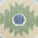 Schumacher Elizia Ikat Green & Blue Fabric