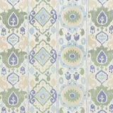 Schumacher Elizia Ikat Green & Blue Fabric