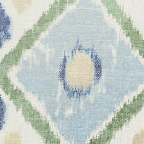 Schumacher Elizia Ikat Green & Blue Fabric