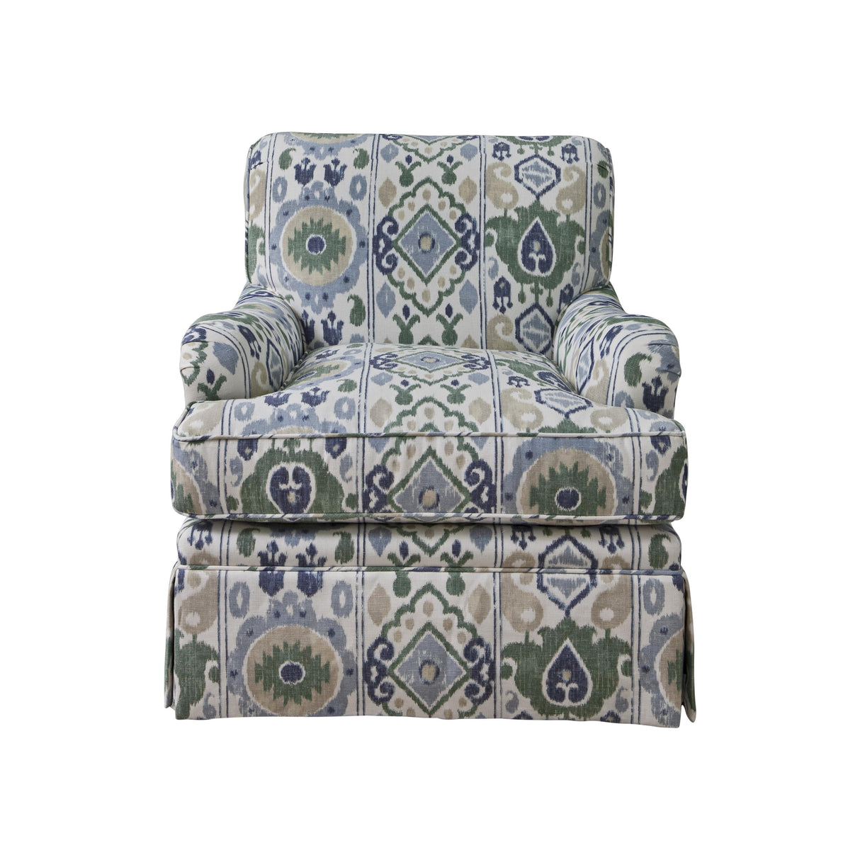 Schumacher Elizia Ikat Green & Blue Fabric