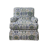 Schumacher Elizia Ikat Green & Blue Fabric