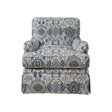 Schumacher Elizia Ikat Green & Blue Fabric