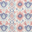 Schumacher Elizia Ikat Rose & Indigo Fabric