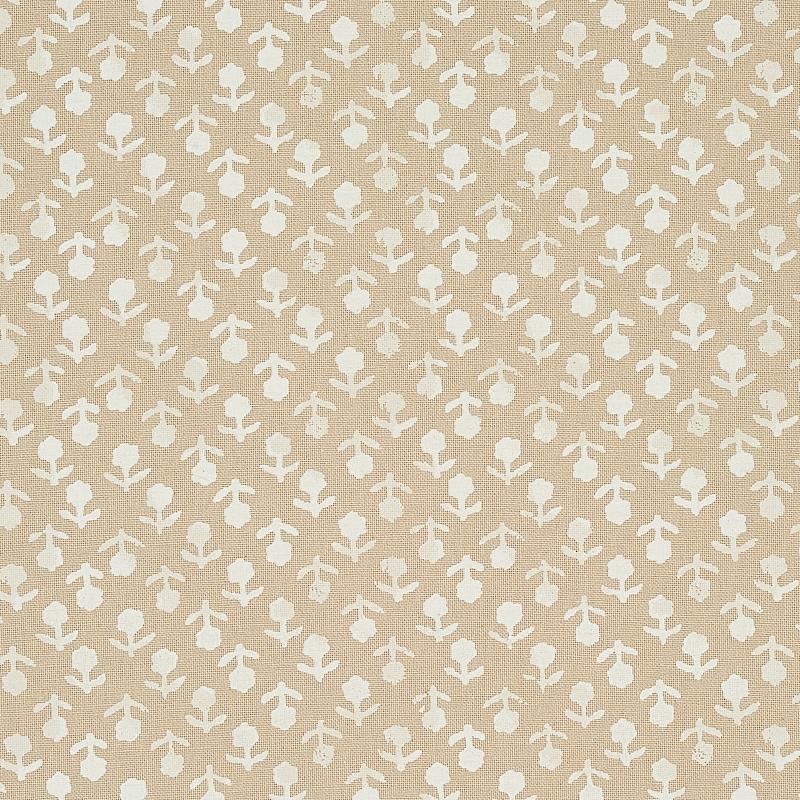Schumacher Beatriz Handprint Natural Fabric