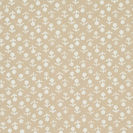 Schumacher Beatriz Handprint Natural Fabric