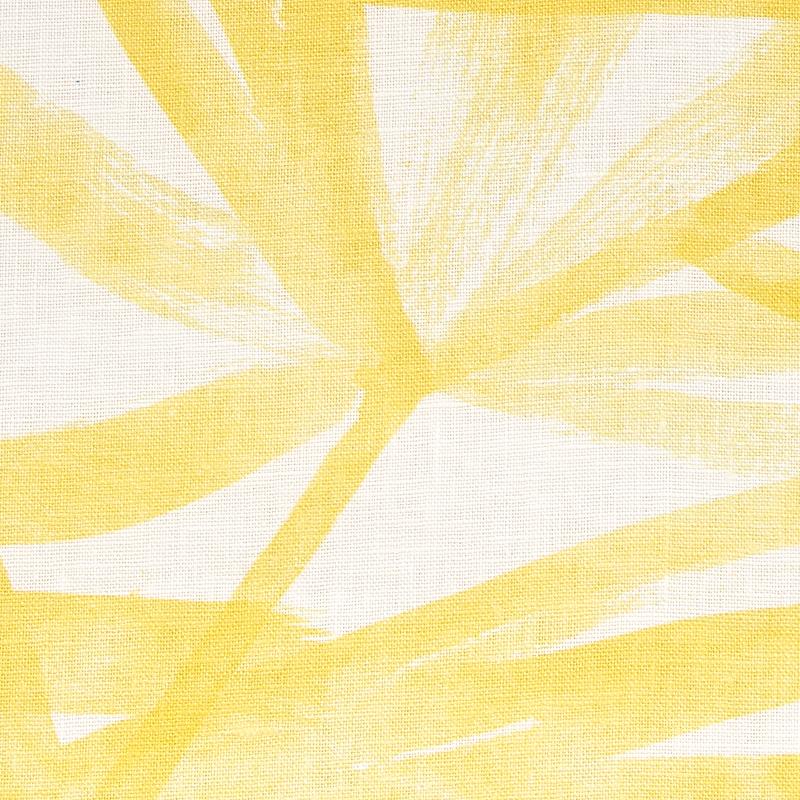 Schumacher Sunlit Palm Linen Yellow Fabric