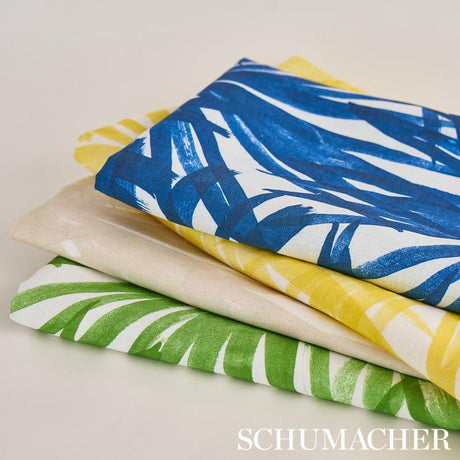 Schumacher Sunlit Palm Linen Yellow Fabric