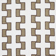 Schumacher Dixon Embroidered Print Linen Neutral Fabric