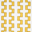 Schumacher Dixon Embroidered Print Linen Yellow Fabric