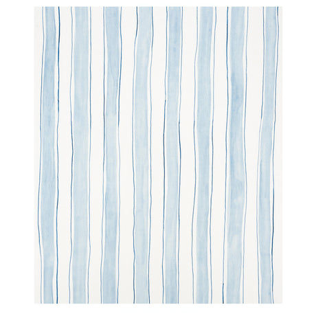 Schumacher Tracing Stripes Sky Fabric