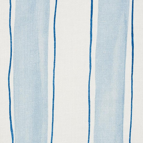 Schumacher Tracing Stripes Sky Fabric