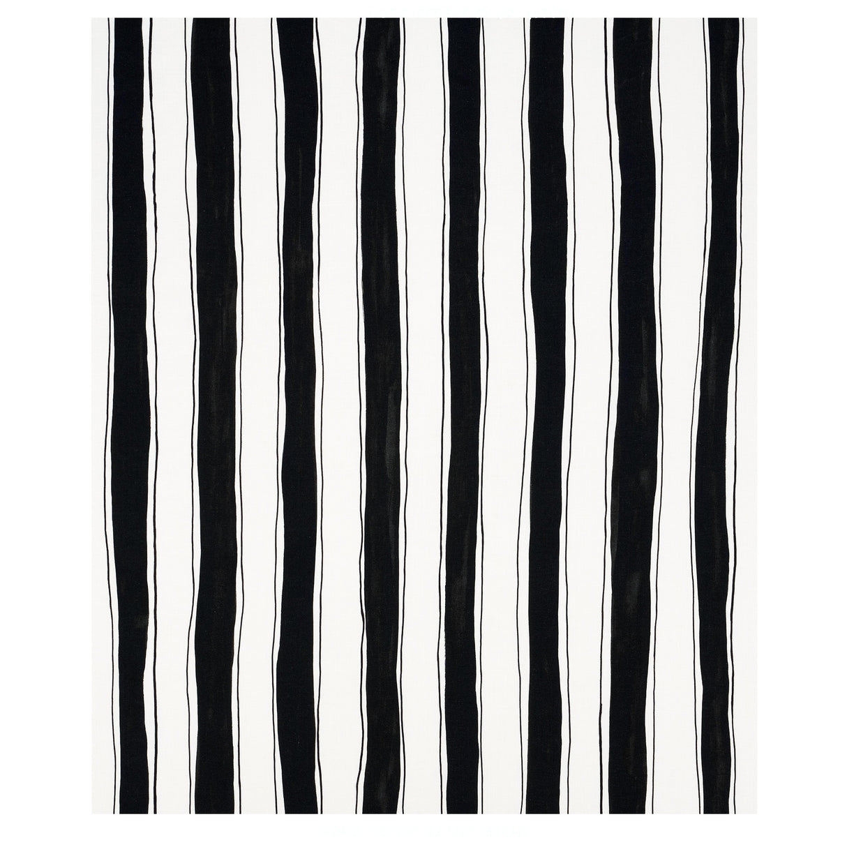 Schumacher Tracing Stripes Black Fabric