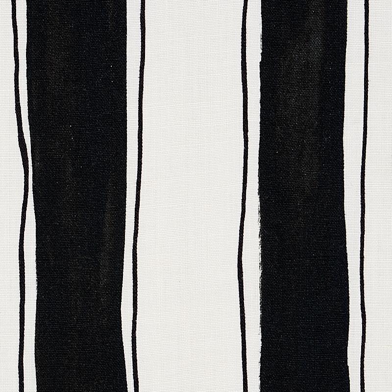 Schumacher Tracing Stripes Black Fabric