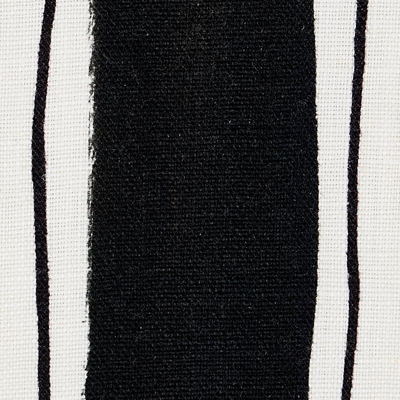 Schumacher Tracing Stripes Black Fabric