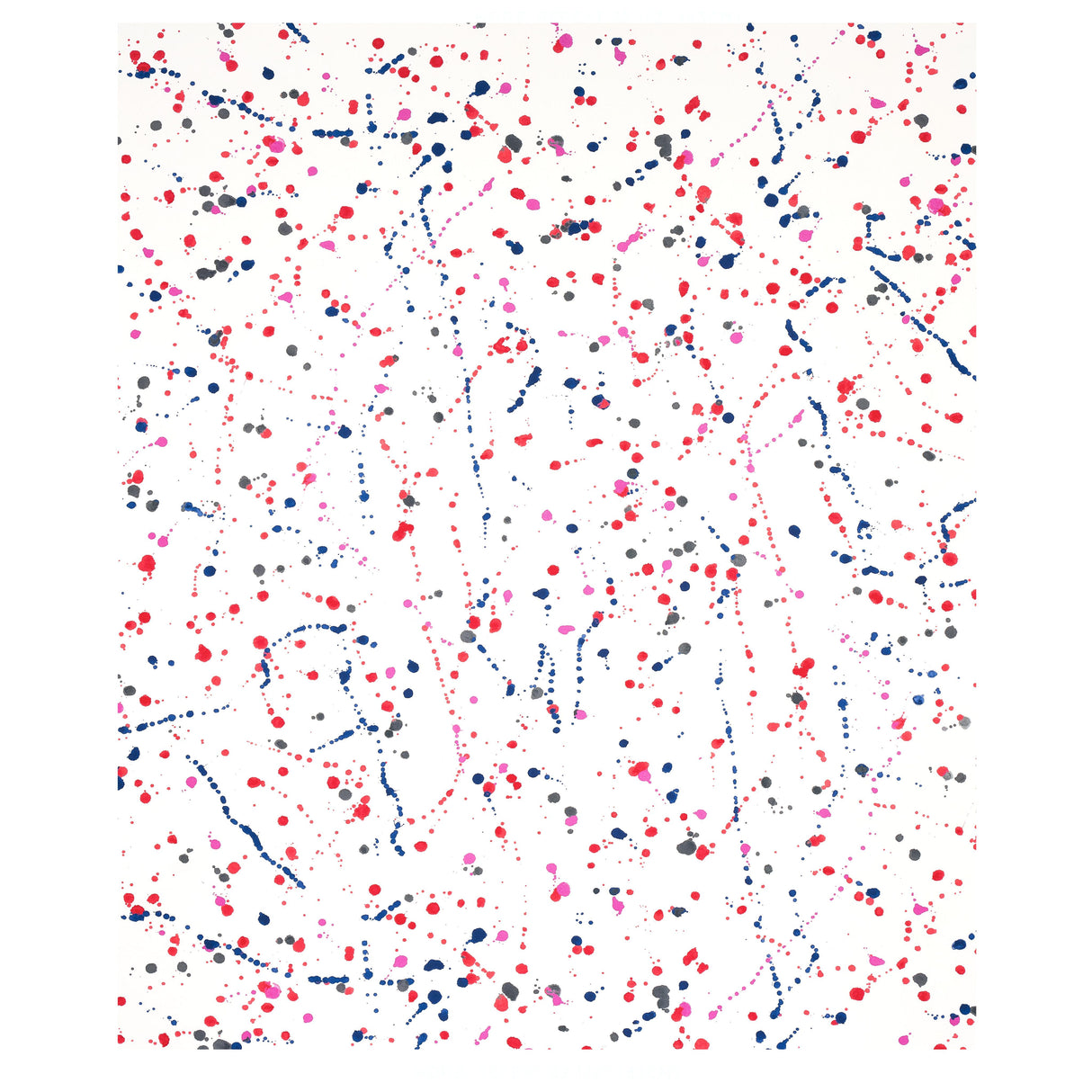 Schumacher Ink Splash Red & Blue Fabric