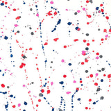 Schumacher Ink Splash Red & Blue Fabric