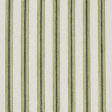 Schumacher Wellfleet Ticking Stripe Green Fabric