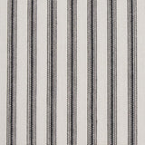 Schumacher Wellfleet Ticking Stripe Black Fabric