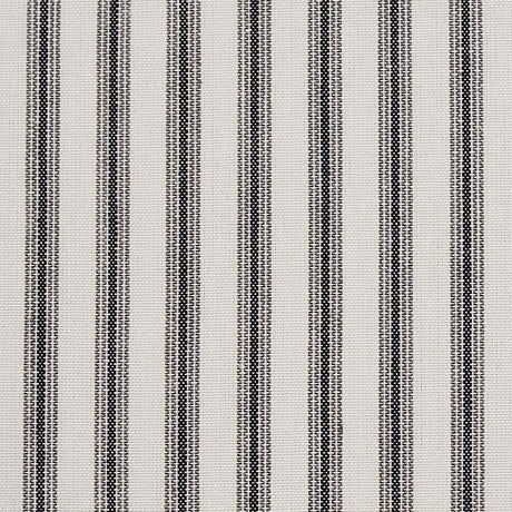 Schumacher Wellfleet Ticking Stripe Black Fabric
