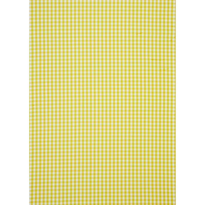 Schumacher Elton Cotton Check Yellow Fabric