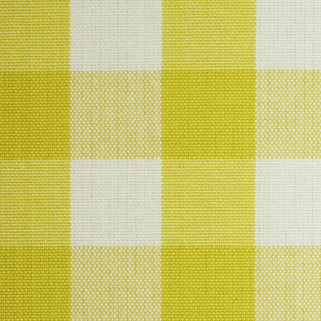 Schumacher Elton Cotton Check Yellow Fabric