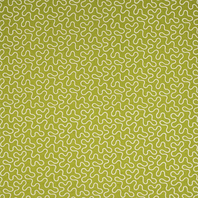 Schumacher Meander Embroidery Leaf Fabric