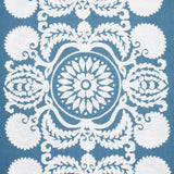 Schumacher Castanet Embroidery Chambray Fabric