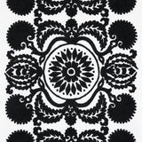 Schumacher Castanet Embroidery Black Fabric