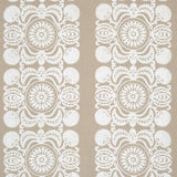 Schumacher Castanet Embroidery Natural Fabric
