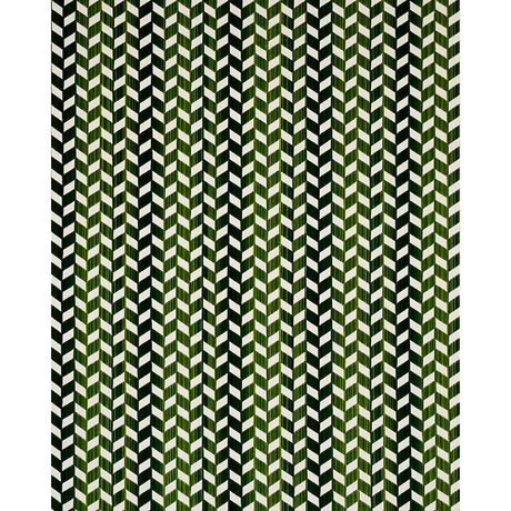 Schumacher Chevron Stri Velvet Emerald Fabric