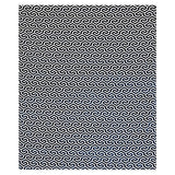 Schumacher Ming Fret Velvet Navy Fabric