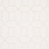 Schumacher Vento Embroidery Ivory Fabric