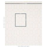 Schumacher Vento Embroidery Ivory Fabric