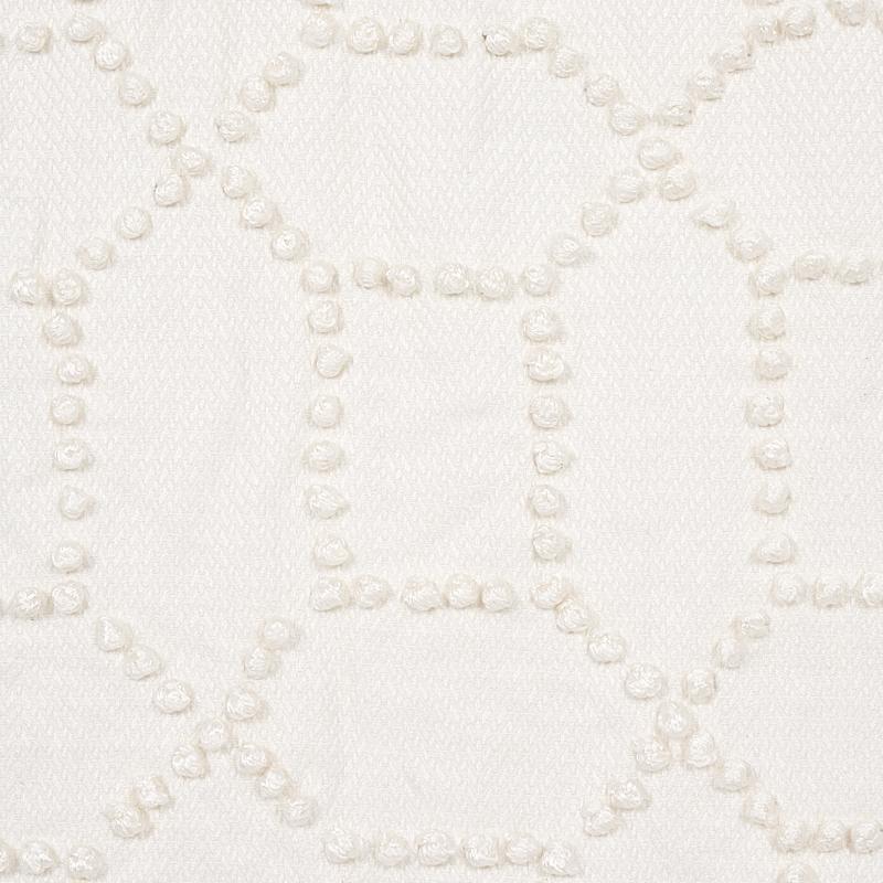 Schumacher Vento Embroidery Ivory Fabric