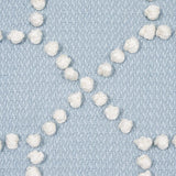 Schumacher Vento Embroidery Sky Fabric