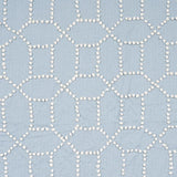 Schumacher Vento Embroidery Sky Fabric
