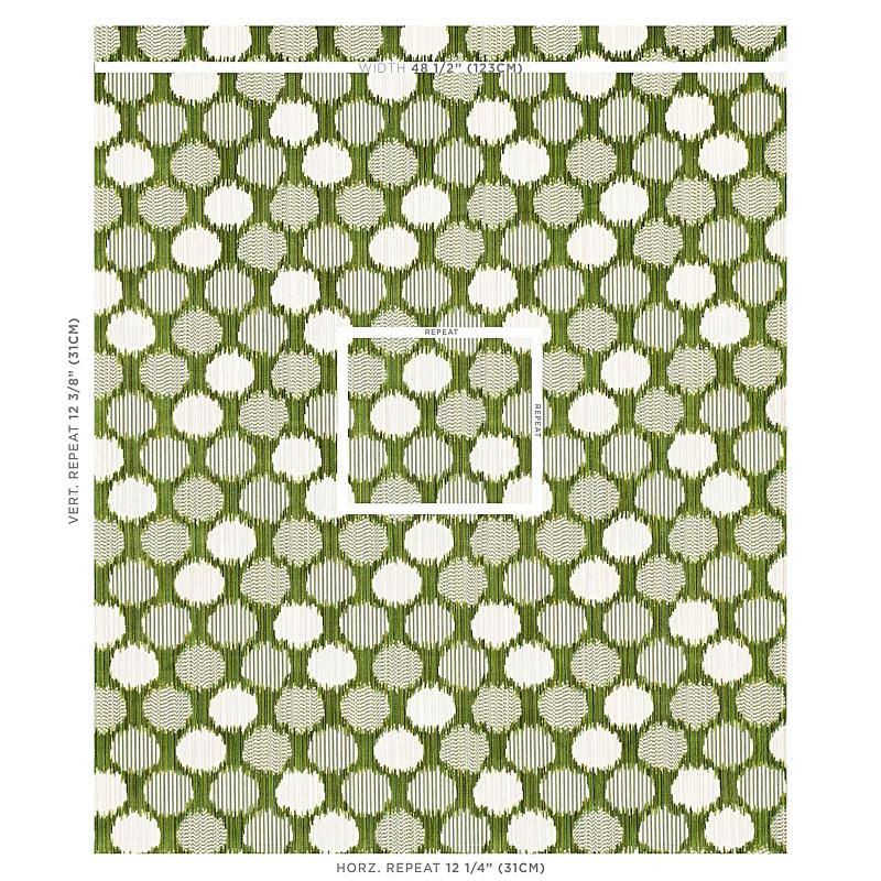 Schumacher Cirque Velvet Green Fabric