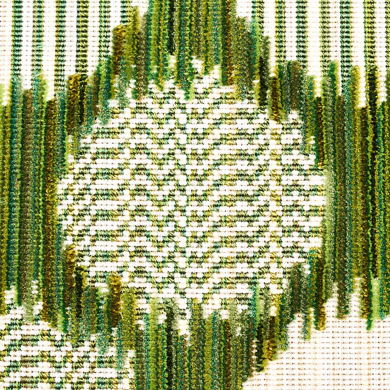 Schumacher Cirque Velvet Green Fabric