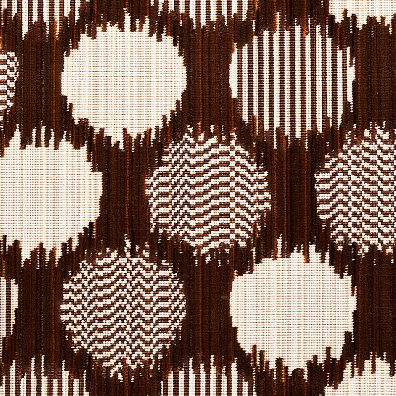 Schumacher Cirque Velvet Brown Fabric