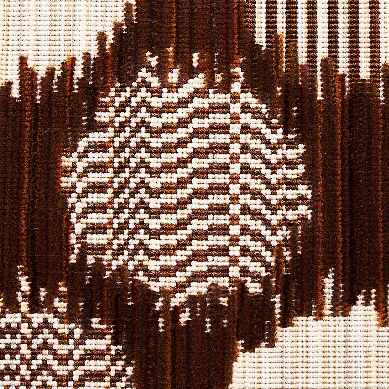 Schumacher Cirque Velvet Brown Fabric