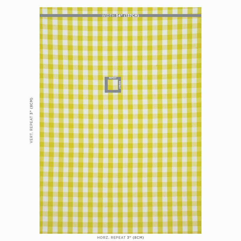 Schumacher Camden Cotton Check Yellow Fabric