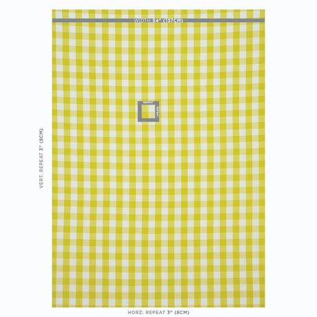 Schumacher Camden Cotton Check Yellow Fabric