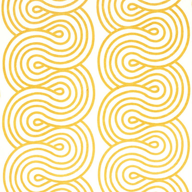 Schumacher Giraldi Embroidery Gold Fabric