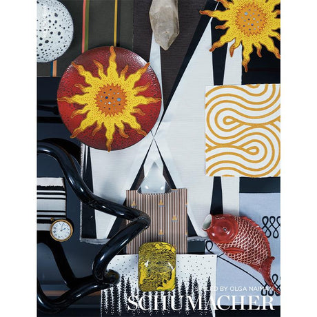 Schumacher Giraldi Embroidery Gold Fabric