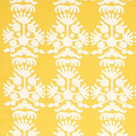 Schumacher Cybele Embroidery Yellow Fabric